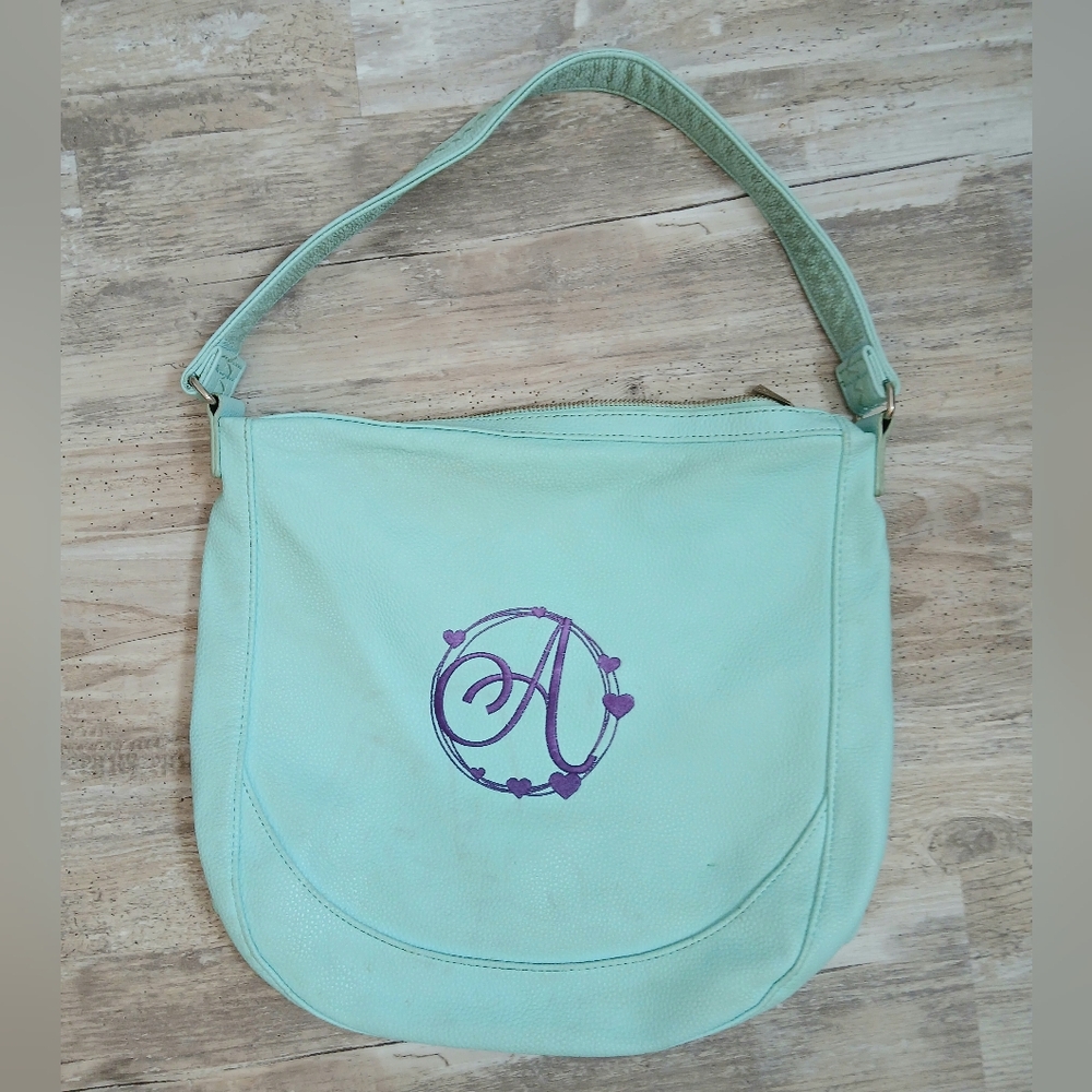 Thirty-One Midway Hobo "Skies For You" Pebbled Faux Leather Shoulder Bag "A"